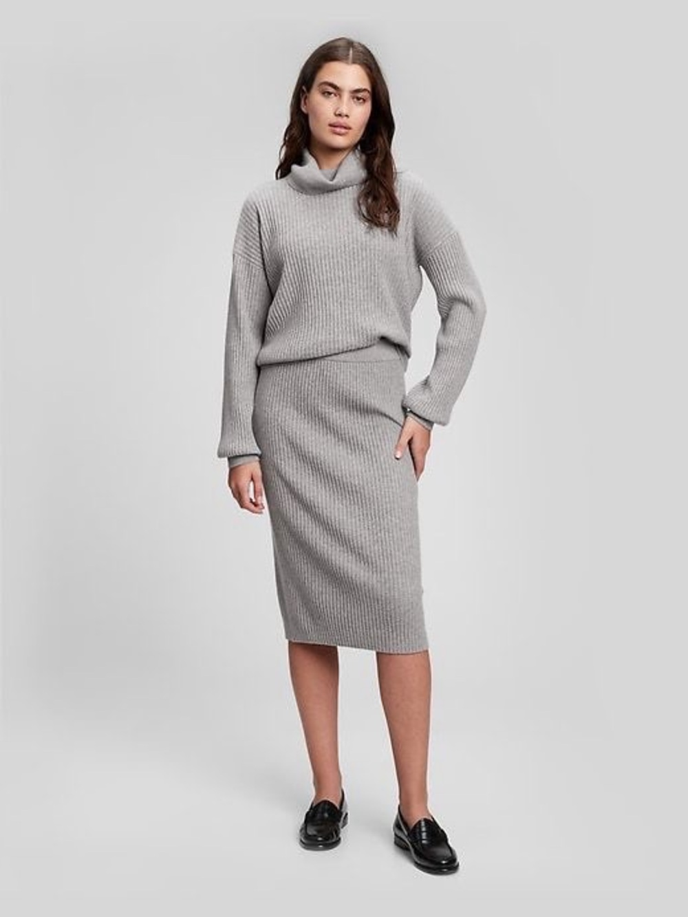 GAP Grey Sweater Midi Skirt XL